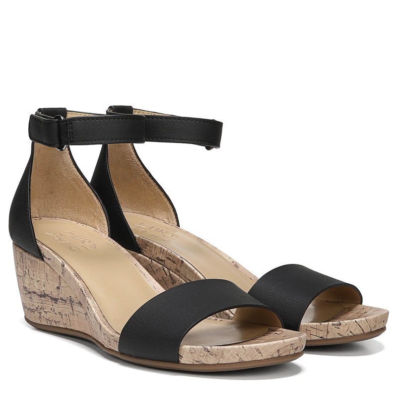 Naturalizer Women's Areda Wedge Sandals (Black) - Size 5.0 M