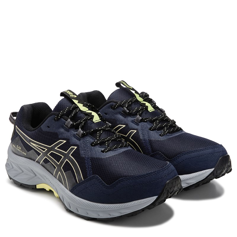 ASICS Men's Gel-Venture 10 Wide Trail Running Shoes (Midnight Navy/Black/Yellow) - Size 12.0 4E