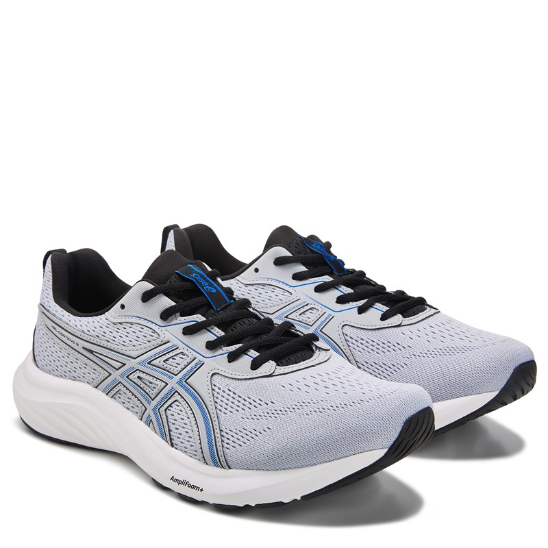 ASICS Men's Gel Contend 9 Wide Running Shoes (Grey/Blue) - Size 10.0 4E