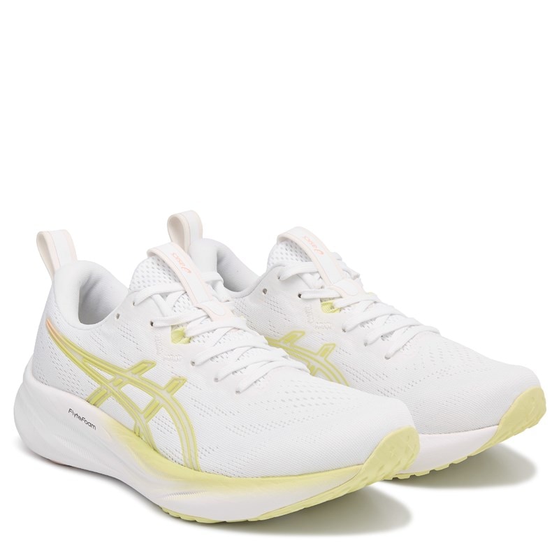 ASICS Women's Gel Pulse 16 Running Shoes (White/Yellow) - Size 6.5 M