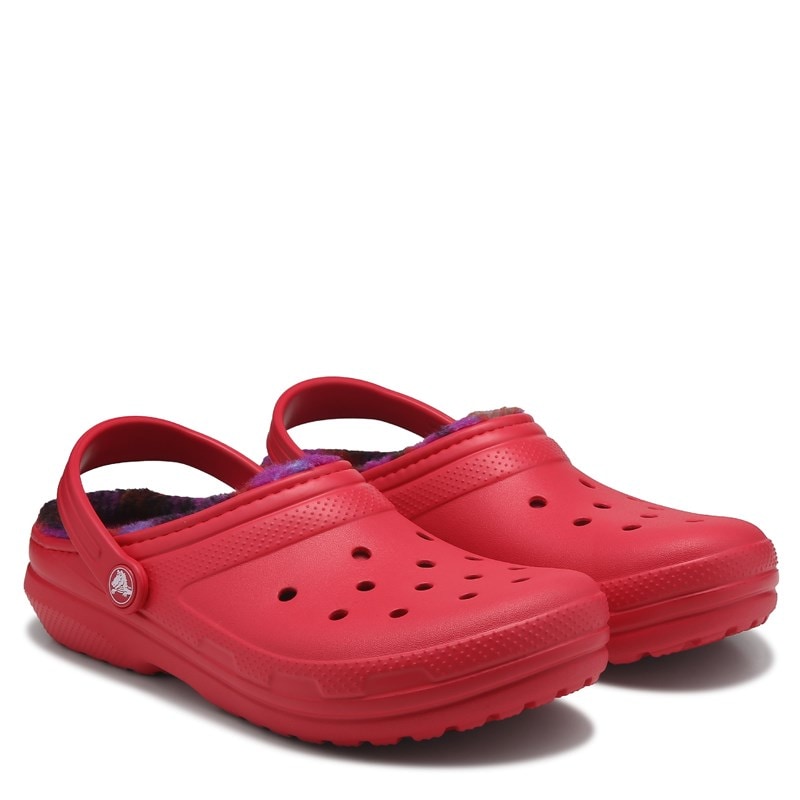 Crocs Kids' Classic Fuzz Lined Clog Little Kid Shoes (Raspberry) - Size 1.0 M