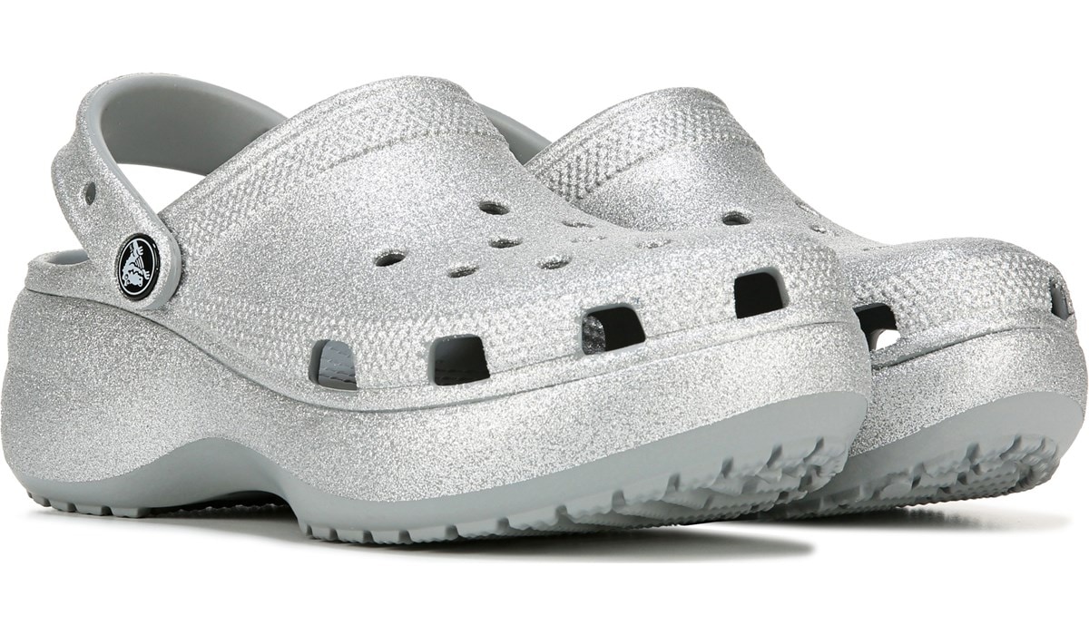 platform crocs with fur