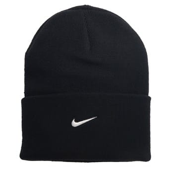 Nike Peak Swoosh Cuffed Beanie Knit Hat | Famous Footwear