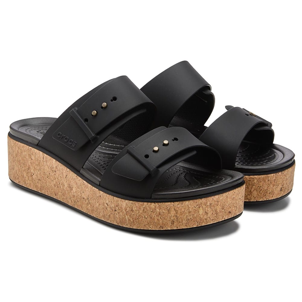 Crocs Women's Brooklyn Cork Buckle Platform Sandal | Famous Footwear