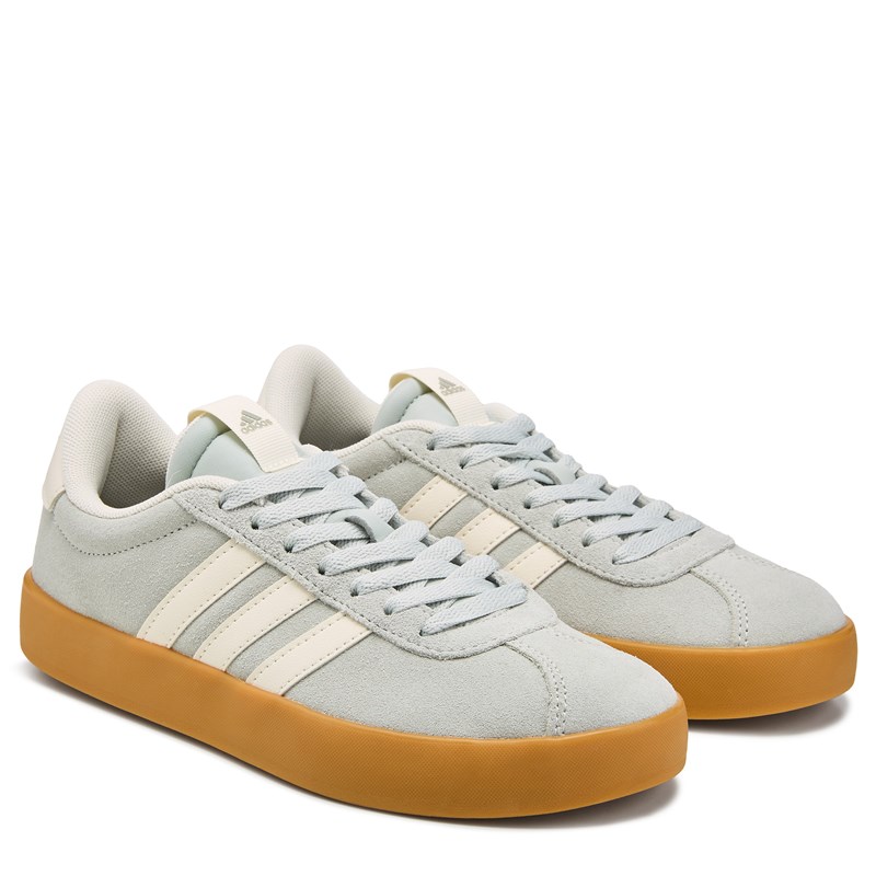 Adidas Women's Vl Court 3.0 Sneakers (Grey/Gum) - Size 7.5 M