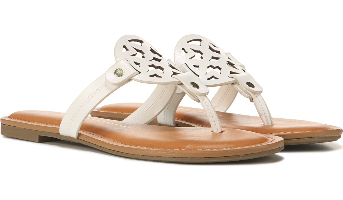 famous footwear white sandals