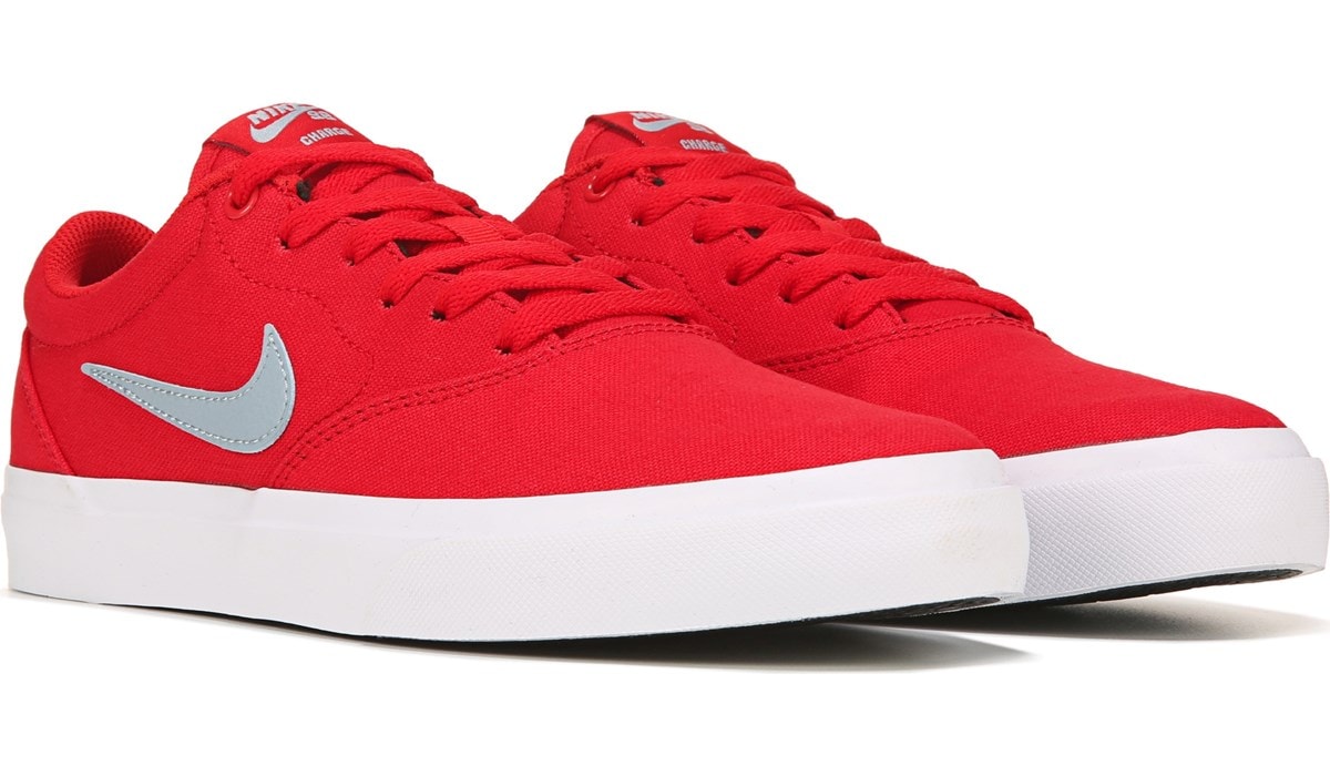 nike sb charge canvas white and red