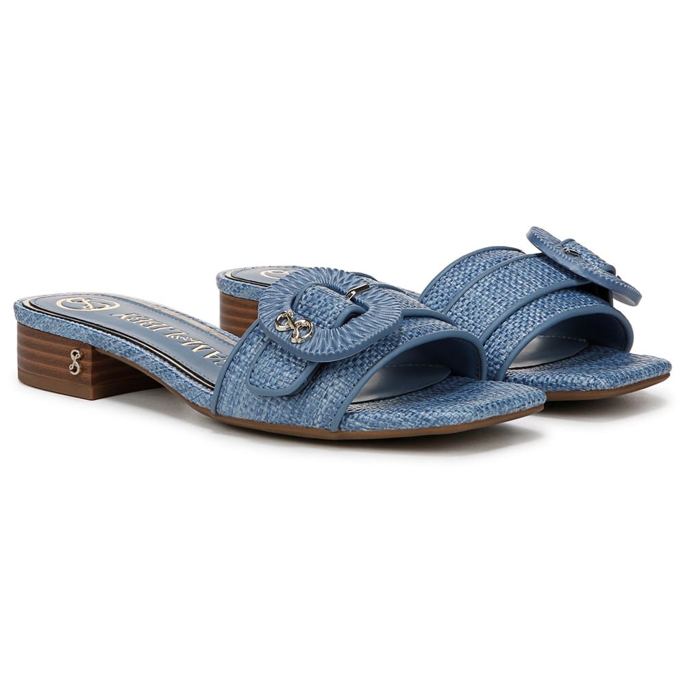 Sam & Libby Women's Astrid Bow Platform Footbed Sandals In Sky Blue