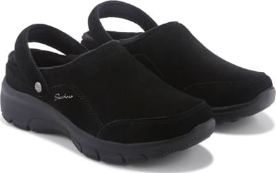Women's Easy Going Distinctive Charm Suede Clog - Black