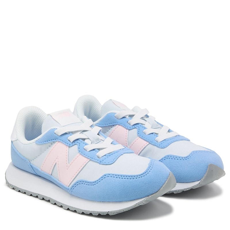 New Balance Kids' 237 Slip On Retro Sneaker Little Kid Shoes (Blue/Pink) - Size 1.5 M