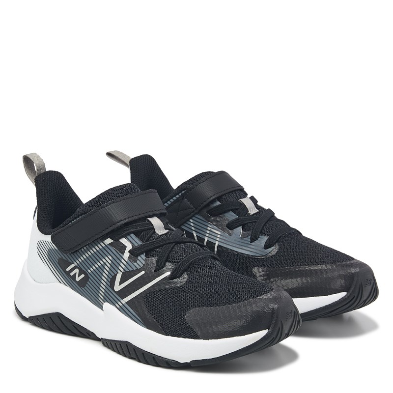 New Balance Kids' Rave Wide Running Shoe Little Kid Shoes (Black/White) - Size 3.0 W