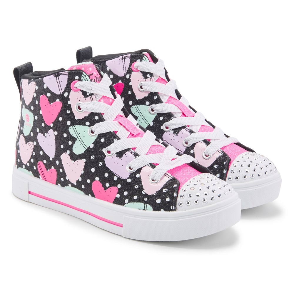 Skechers Kids Twinkle Sparks High Top Lighted Sneaker Little Big Kid Famous Footwear