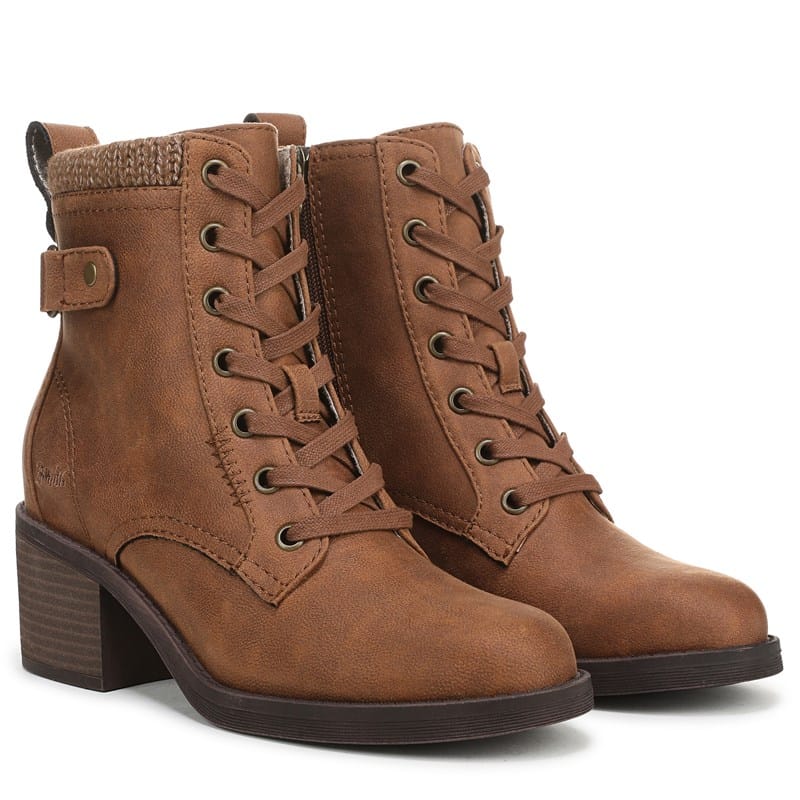 Blowfish Malibu Women’s Mags Lace Up Booties (Brown/Tan) – Size 10.0 M