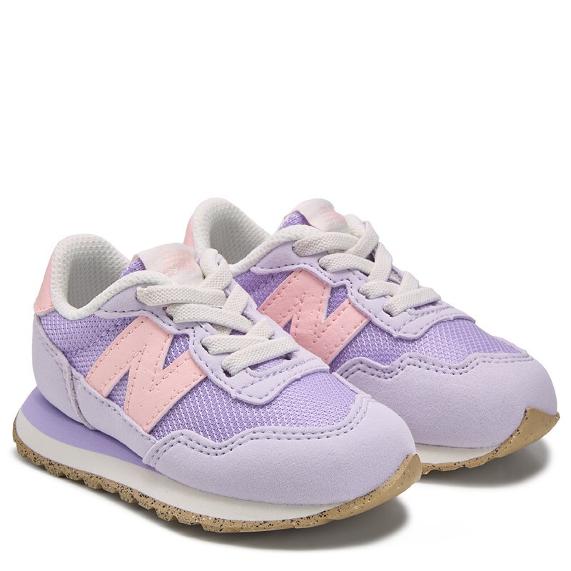 New Balance Kids' 237 Slip On Retro Sneaker Toddler Shoes (Purple/Pink) - Size 2.0 M