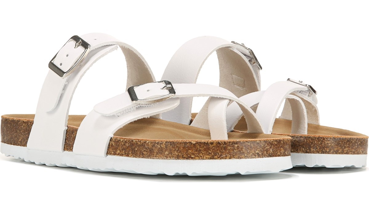 steve madden white birkenstocks