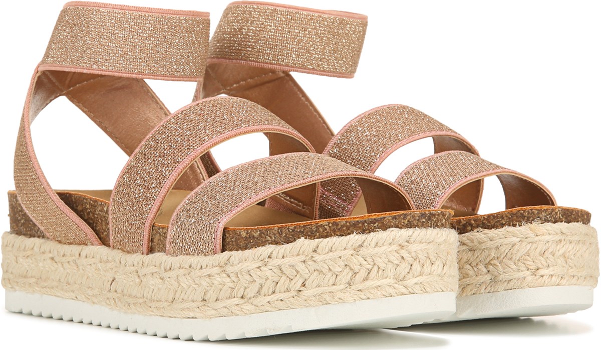 madden girl sandals rose gold