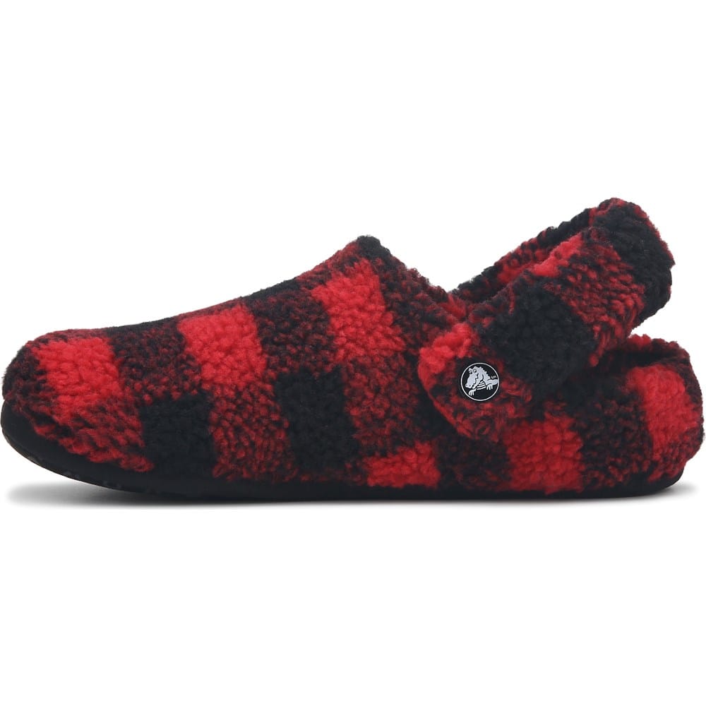 Crocs Men\'s Black Varsity Red Classic Cozzzy Buffalo Plaid Slide Slippers Size 8 Crocs Classic Buffalo Check Cozzzy Slipper (210755  main image 2
