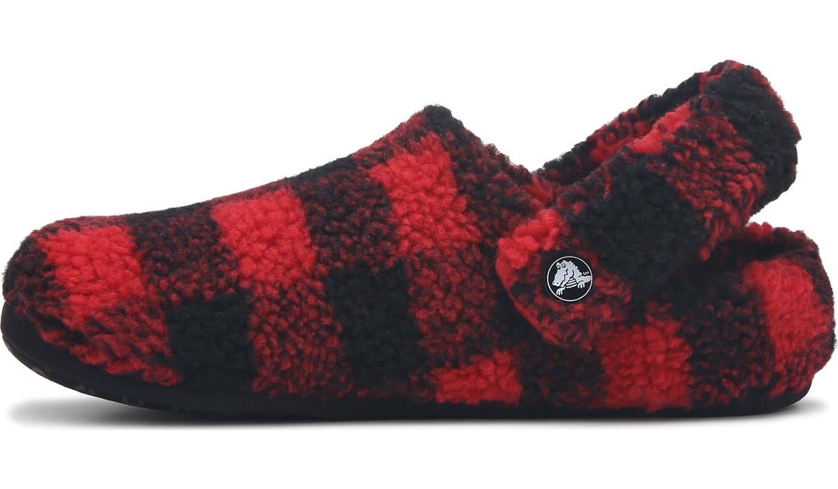 Crocs Cozzzy Slipper Men’s various sizes Red Black Buffalo Check Cozy Sherpa NEW Crocs Classic Cozzzy Slipper Red Black Plaid | Mercari main image 3