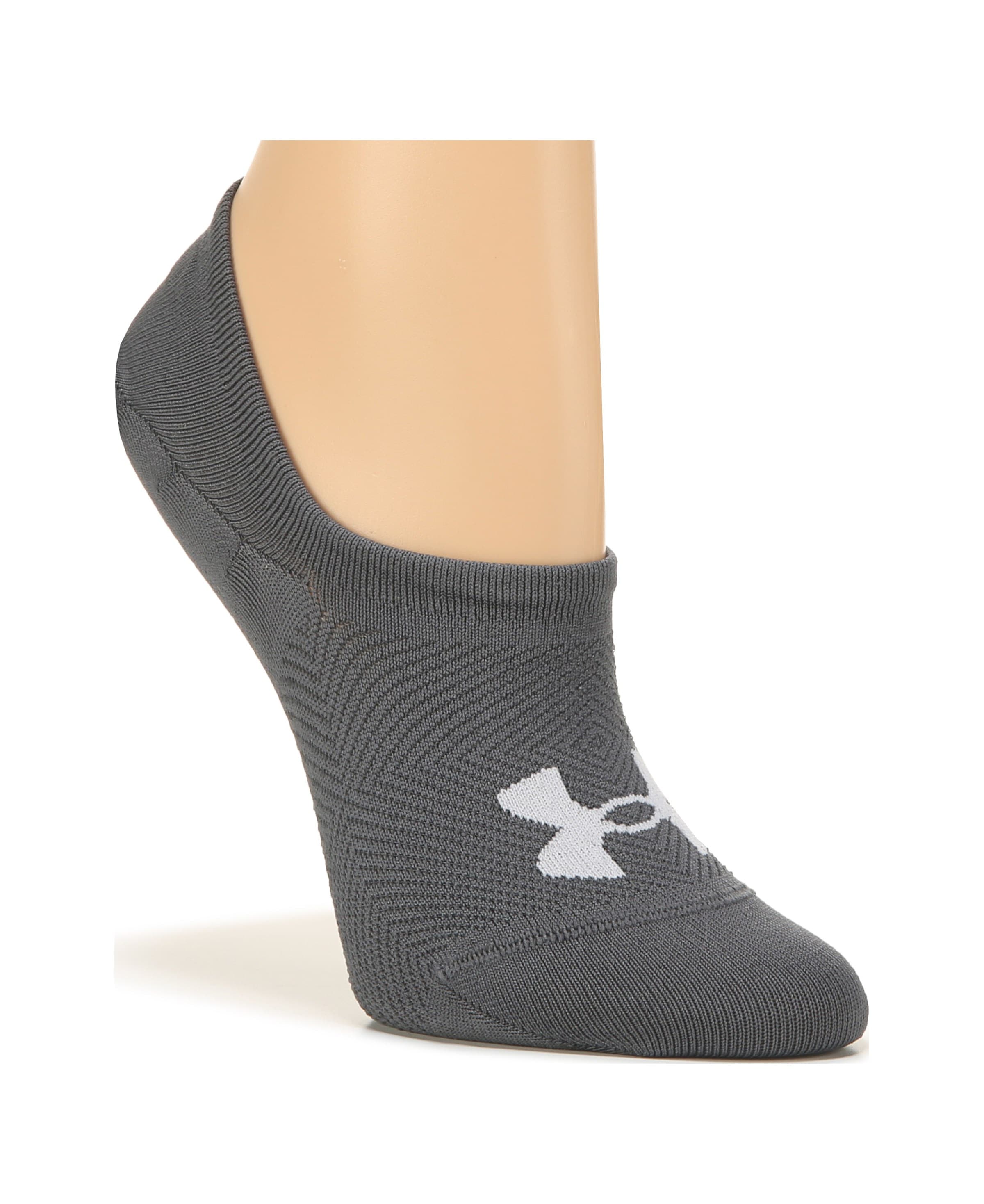 Under Armour Womens Essential Lifestyle Ultra Low Liner Socks 3 Pairs Pack Black 