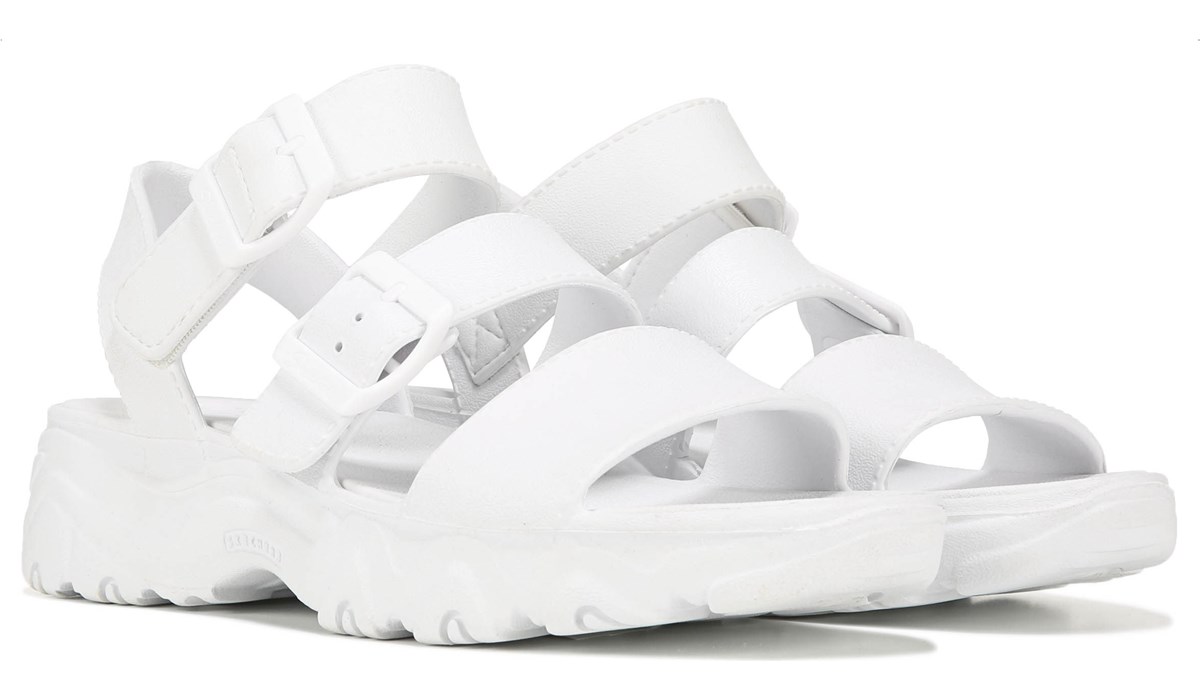 skechers womens white sandals