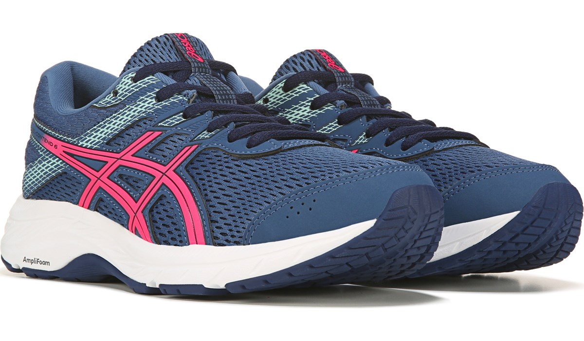 asics navy running shoes