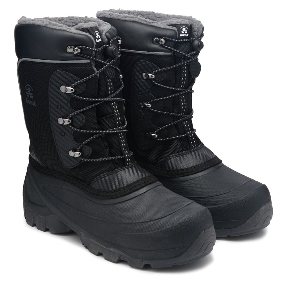 Kamik Kids' Frosty Lake Black Winter Boots - Waterproof, -40°F Rated, Vegan-Friendly Snow Boots (Unisex) - View #5