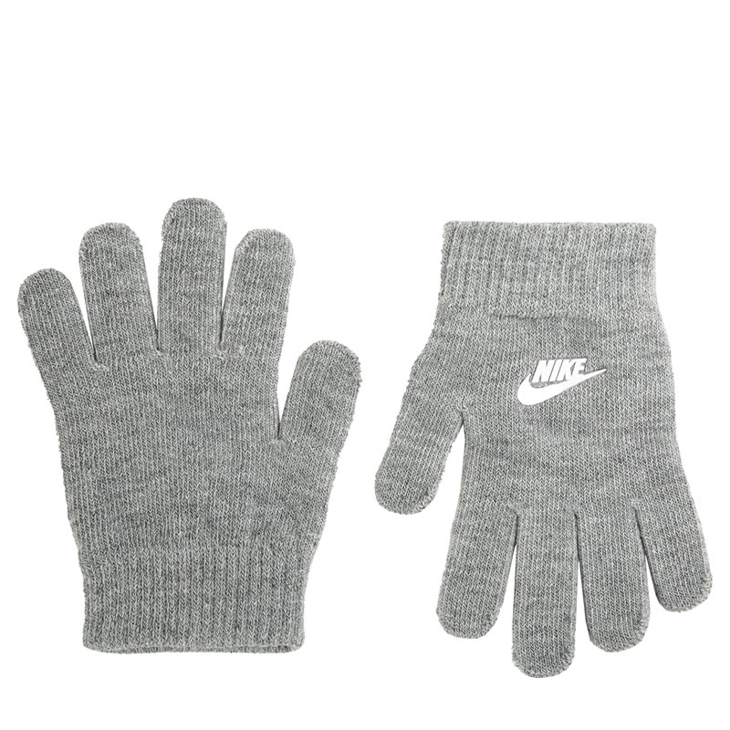 Nike Kids' Swoosh Pom Beanie Hat And Glove Set Shoes (Dark Grey Heather) - Size 0.0 OT photo