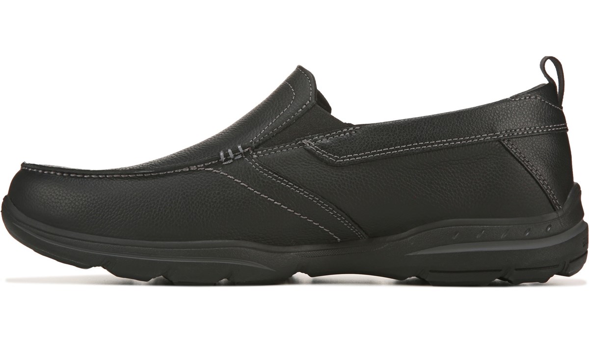 skechers mens leather slip on shoes