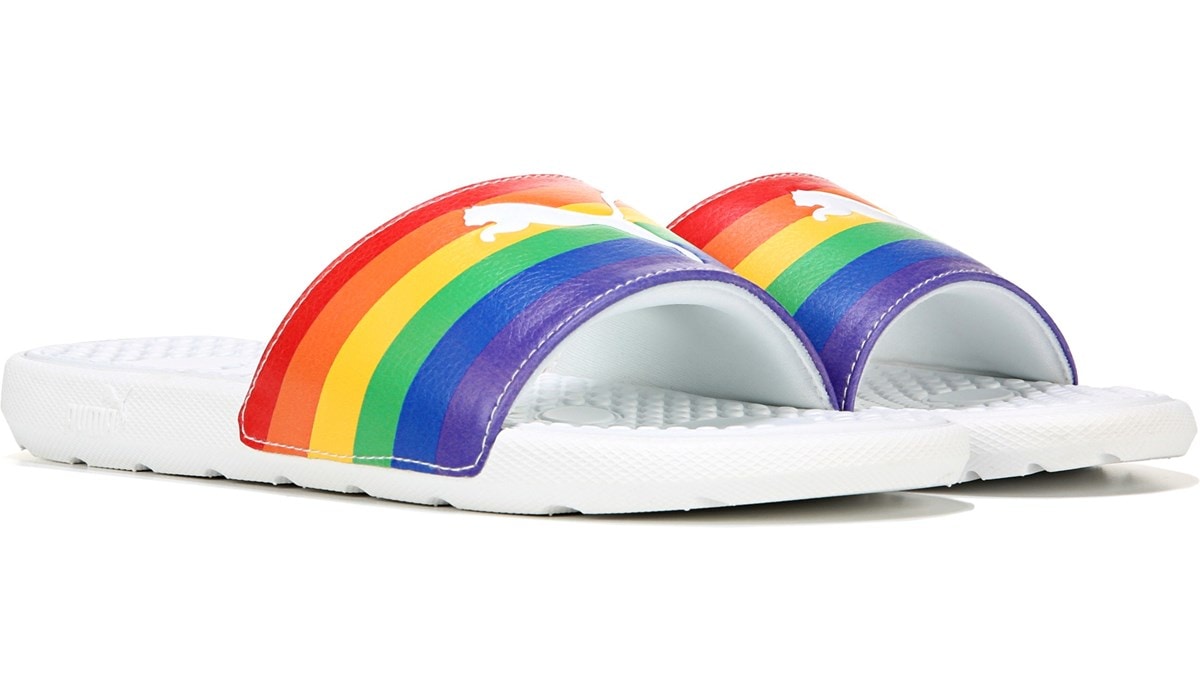 puma slides rainbow