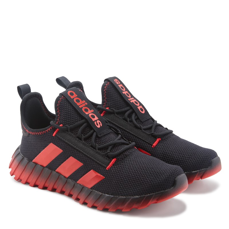 Adidas Kids' Kaptir 3.0 Sneaker Little/Big Kid Shoes (Black/Red) - Size 3.0 M
