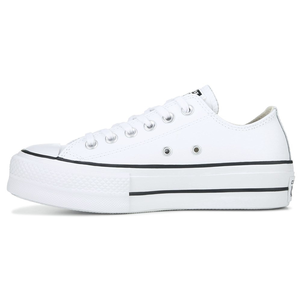 Converse Women s Lift Ox Leather Platform Sneaker Famous Footwear