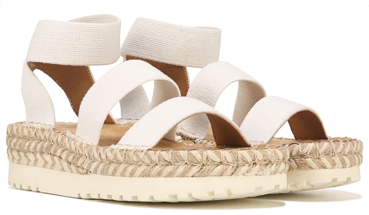 espadrille platform sandals white