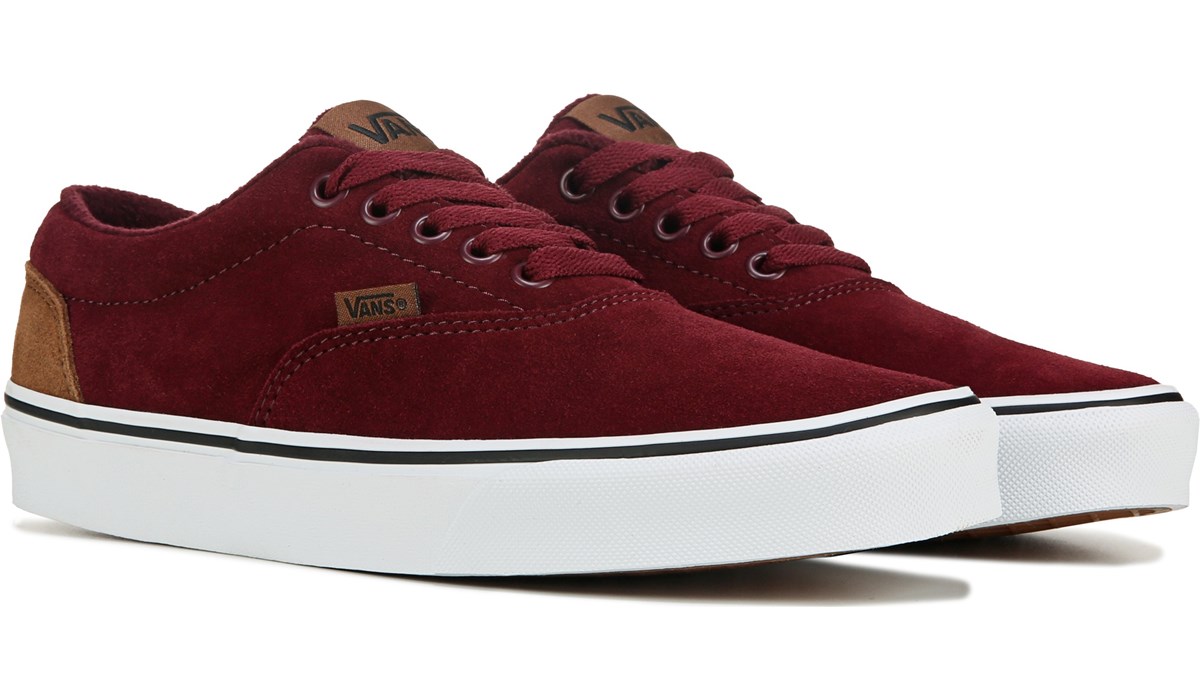 low top burgundy vans