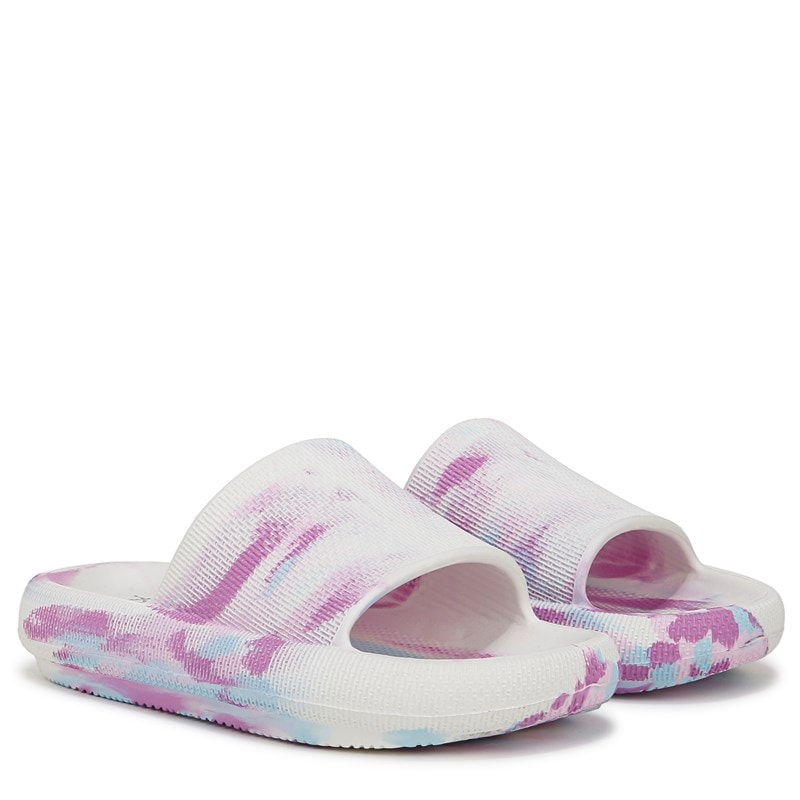 Blowfish Malibu Kids' Springtide Slide Sandal Little/Big Kid Sandals (White Multi Marble) - Size 1.0 M