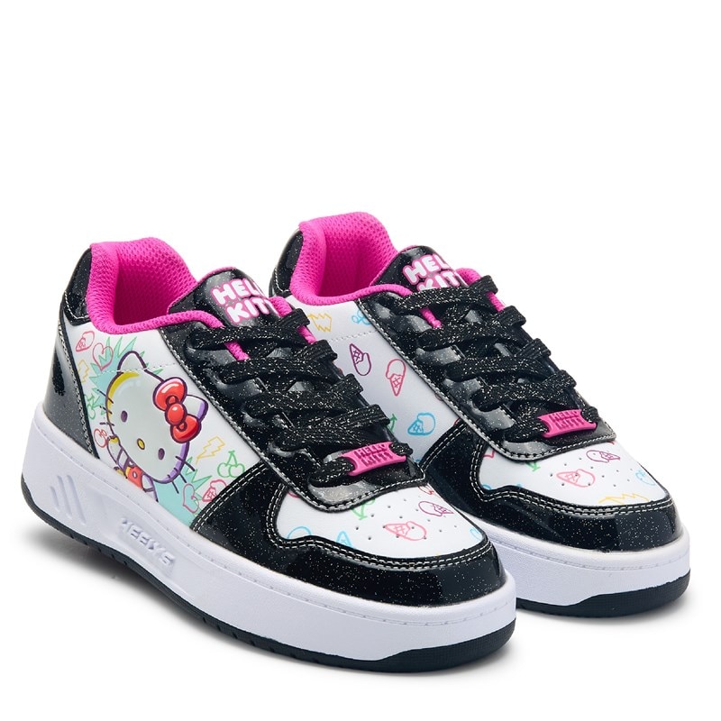 Heelys Kids' Hello Kitty Kama Skate Sneaker Little/Big Kid Shoes (Black/White Hello Kitty) - Size 5.0 M