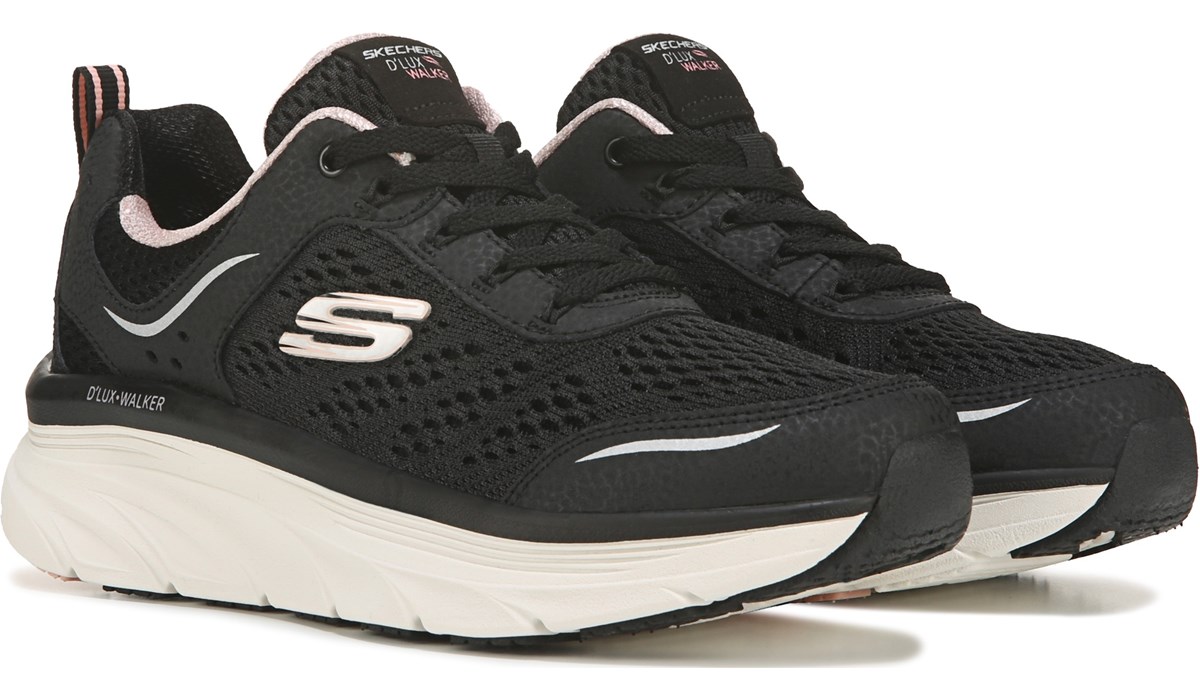 skechers womens black sneakers