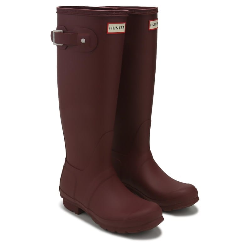 Hunter Women's Original Tall Waterproof Rain Boots (Zinfandel Red) - Size 7.0 M