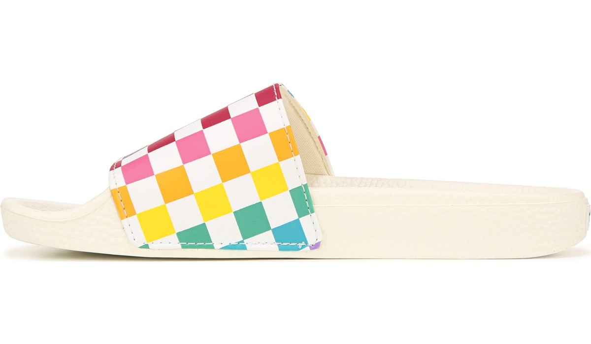 rainbow vans slides