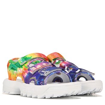 fila disruptor tie dye sandals