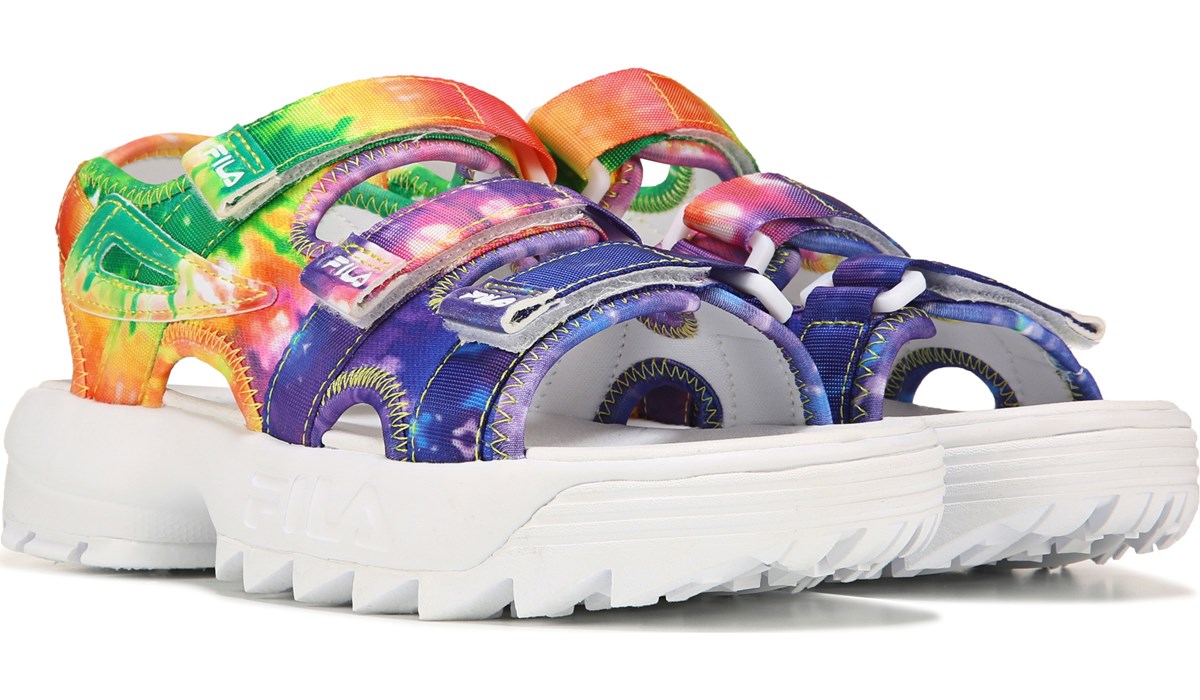 fila disruptor tie dye sandals