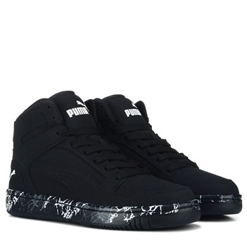 Puma suede high tops black discount