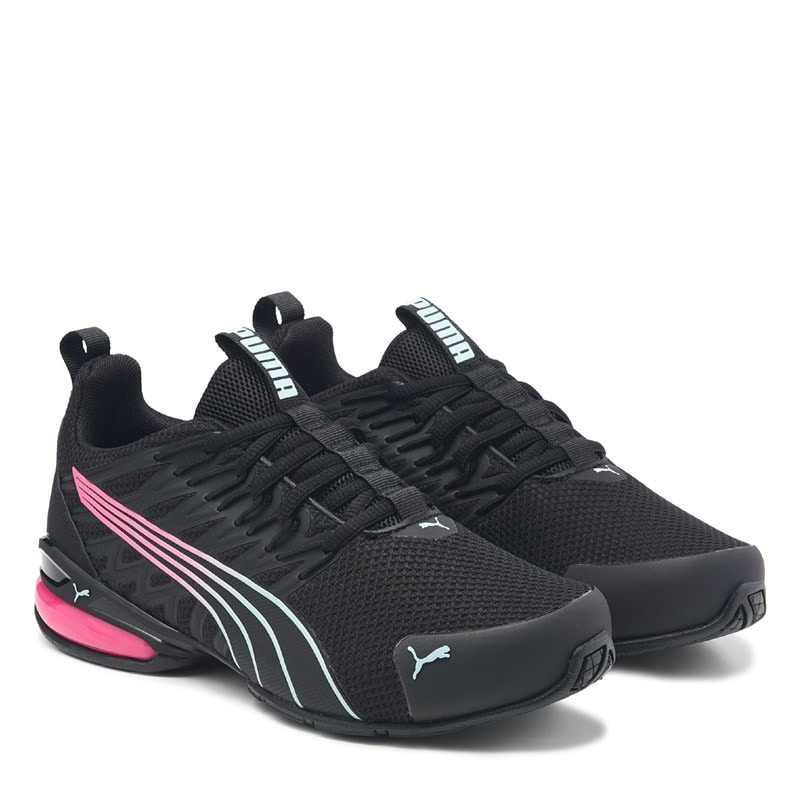 Puma Kids' Voltaic Sneaker Big Kid Shoes (Black/Pink) - Size 4.5 M