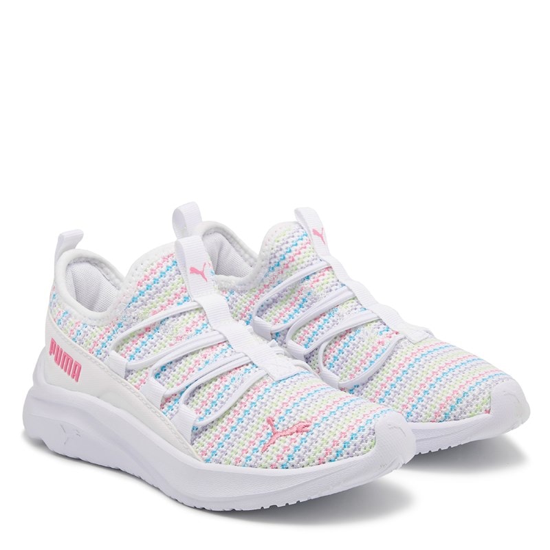 Puma Kids' One4all Slip On Sneaker Little Kid Shoes (White/Multi) - Size 11.0 M