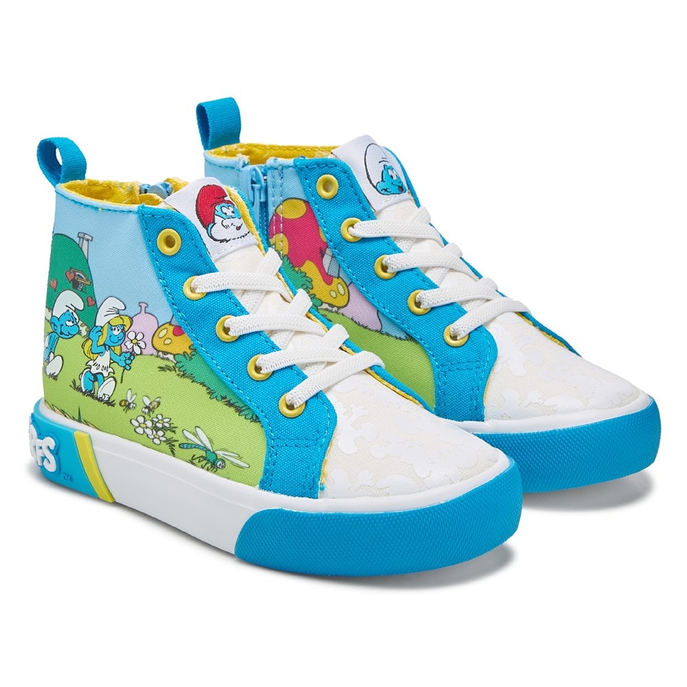 SMURFS Kids' Smurfs Hi Top Sneaker Toddler/Little Kid Famous