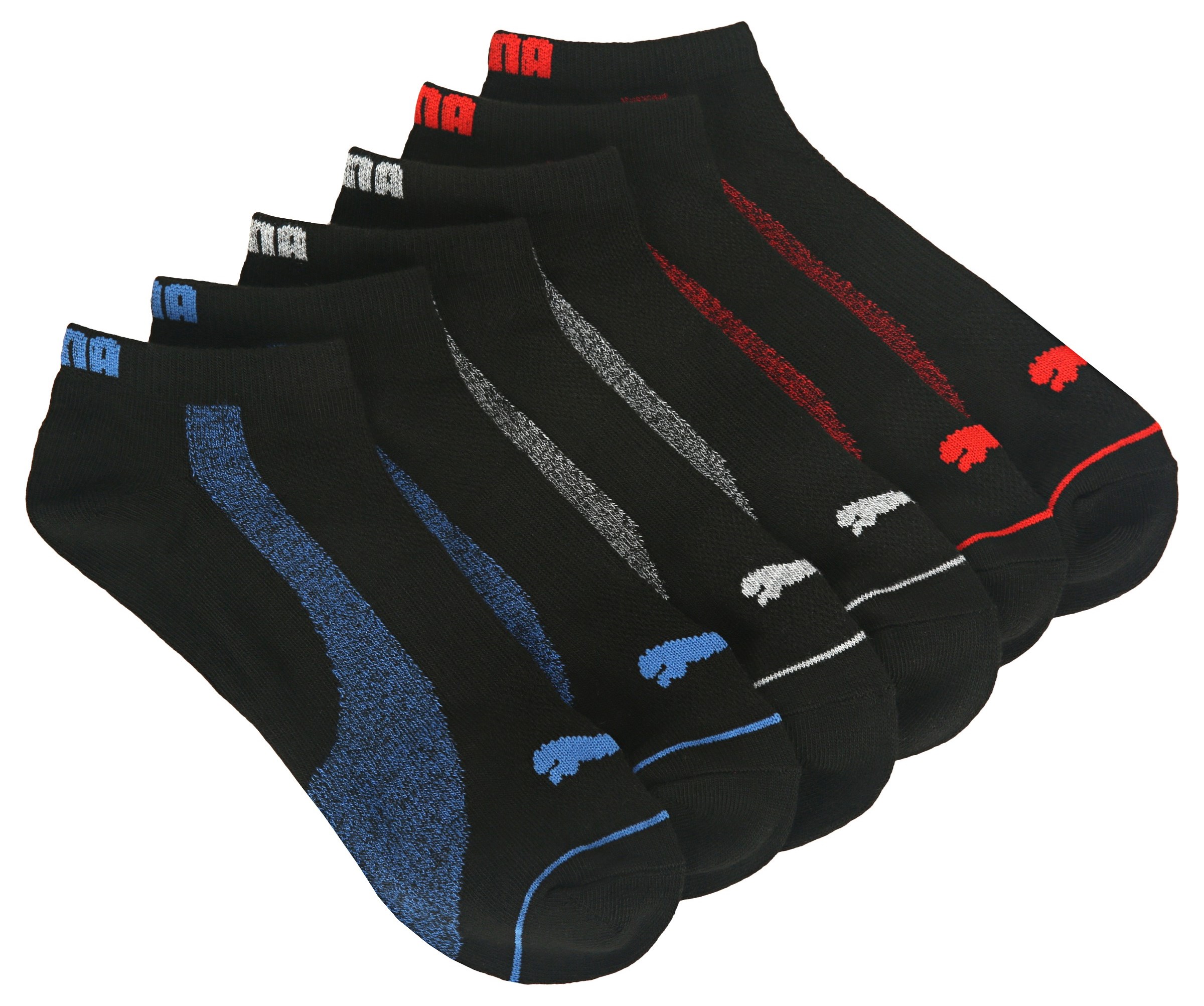 PUMA Men s 6 Pack Low Cut Socks Famous Footwear