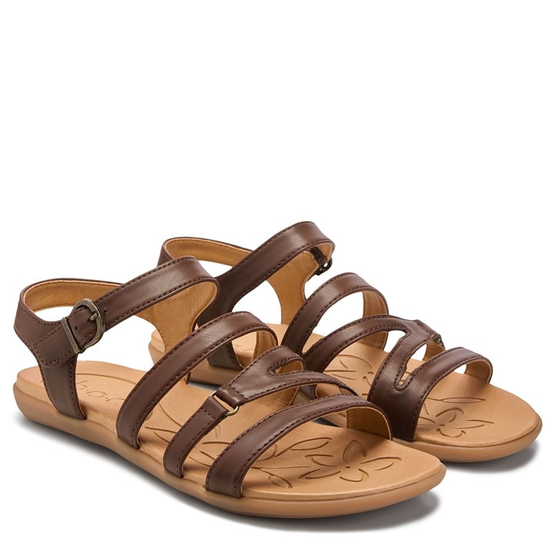 B. O.C. Women's Alida Flat Sandals (Dark Brown) - Size 6.0 M