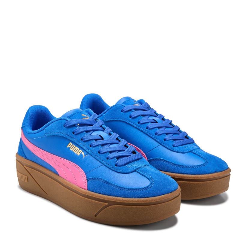 Puma Women's Club Era Platform Sneakers (Blue/Pink Gum) - Size 10.0 M