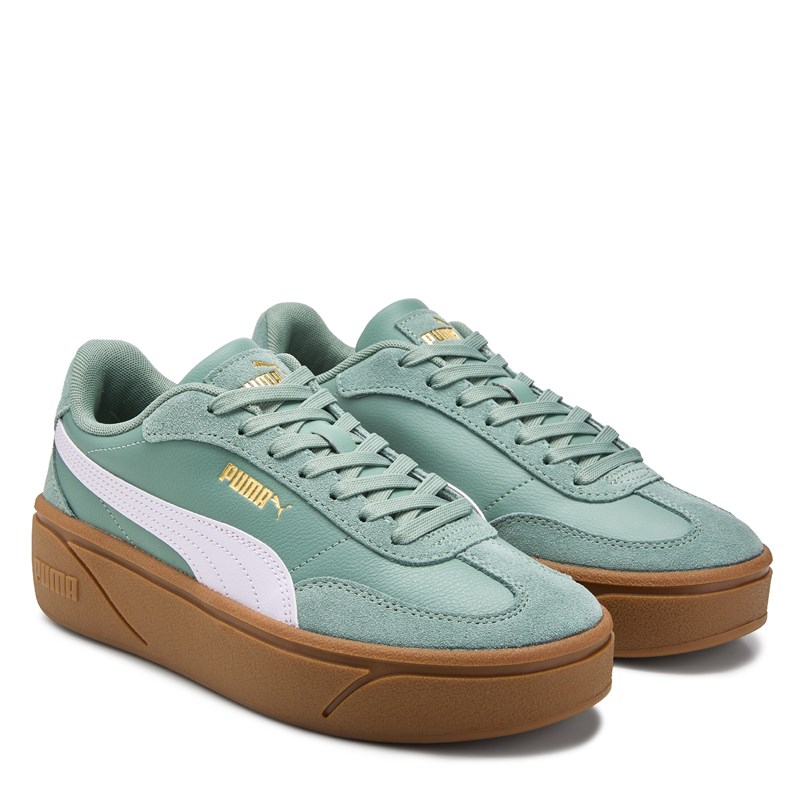 Puma Women's Club Era Platform Sneakers (Green/Gum) - Size 8.0 M