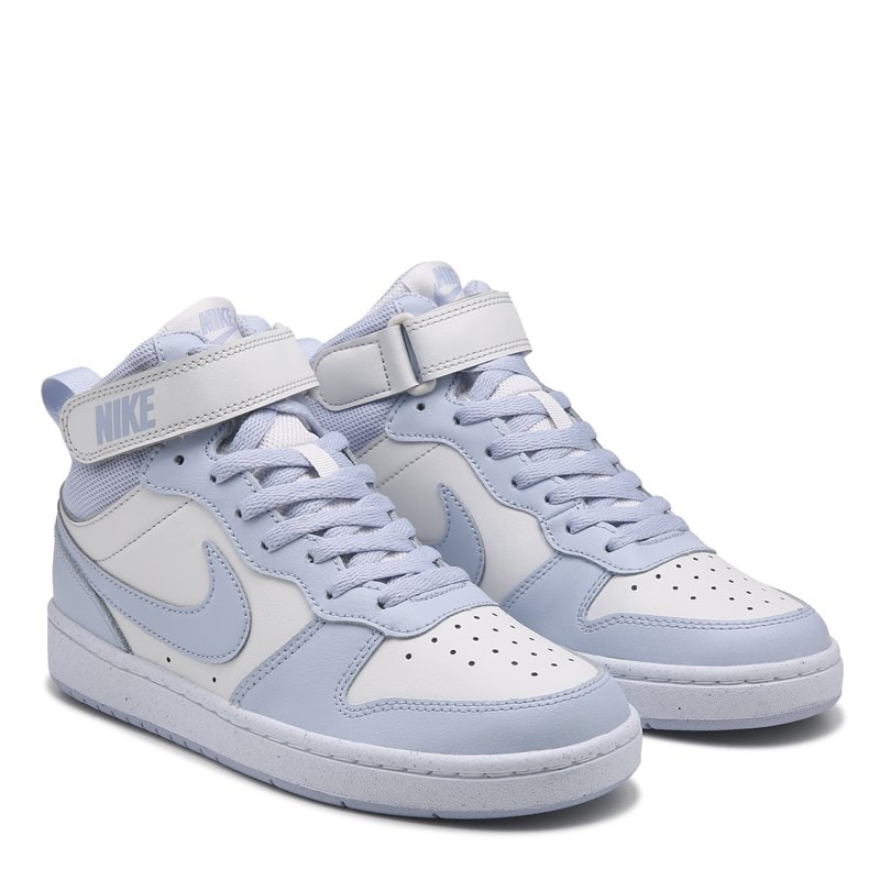 Nike Kids' Court Borough Mid 2 High Top Sneaker Big Kid Shoes (Lavender/White) - Size 4.5 M