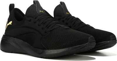 puma full black shoes